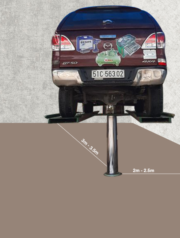 Cầu nâng 1 trụ  rửa xe ô tô VLWS3502