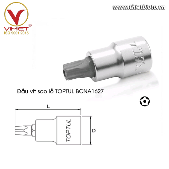 Đầu vít sao lỗ 1/2