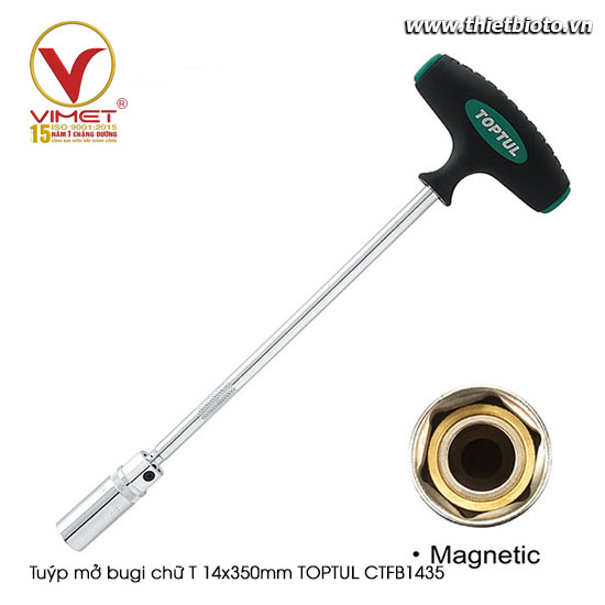 Tuýp mở bugi chữ T 14x350mm TOPTUL CTFB1435