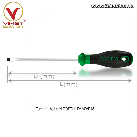 Tua vít dẹt dài TOPTUL FAAF6E15