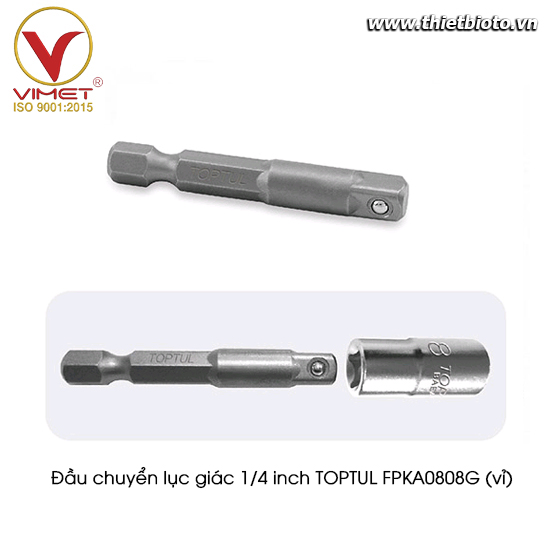 Đầu chuyển lục giác 1/4 inch TOPTUL FPKA0808G (vỉ)